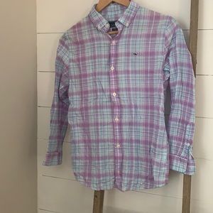 Vineyard Vines Boys Button Down Whale Shirt Size M